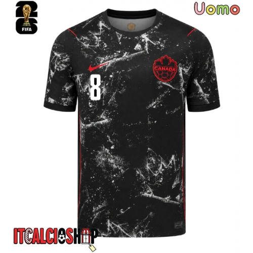 Canada Ismael Kone #8 Seconda Maglia Mondiali 2026 Manica Corta